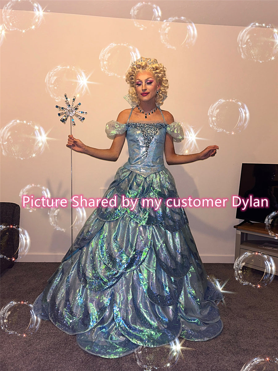 glinda blue dress Inspired Wicked Glinda Dress, Blue Glinda Bubble Dress Cosplay Costume –  Lydiacosplay