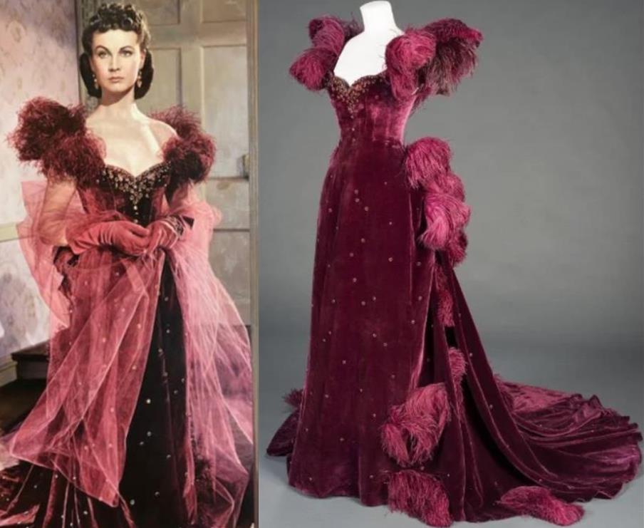Scarlett O'Hara Costume Red Dress Garnet Gown By Vivien Leigh in – Lydiacosplay