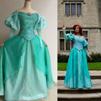 Teal Color Ariel Costume For Girls Ariel Green Dress Halloween Costume Lydiacosplay