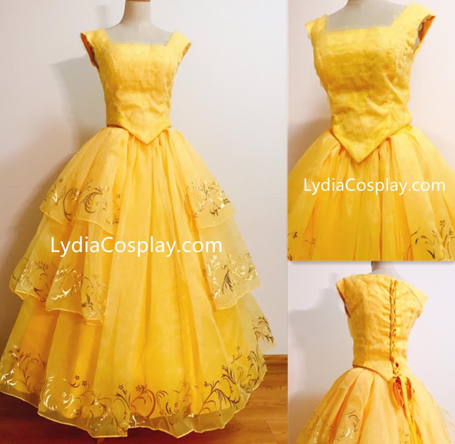 Movie 2017 Princess Belle Dress Belle Cosplay Costume – Lydiacosplay