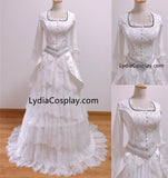 Christine Daae White Dress Phantom of the Opera Costume Corset Back