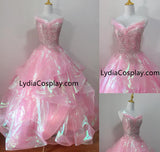 Inspired Ariana Grande as Glinda Dress in Wicked Cosplay Costume