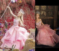 Inspired Ariana Grande as Glinda Dress in Wicked Cosplay Costume