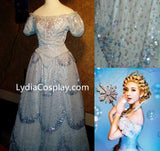 Glinda Bubble Dress, Blue Glinda Dress Cosplay Costume The Good Witch in Wicked