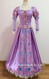 Rapunzel Dress Embroidered Tangled Rapunzel Costume Outfits