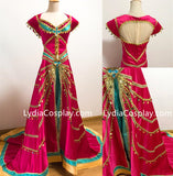 Jasmine Live Action 2019 Red Outfits Dress from Movie Aladdin 2019
