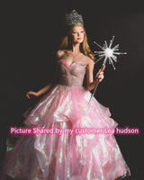 Inspired Ariana Grande as Glinda Dress in Wicked Cosplay Costume