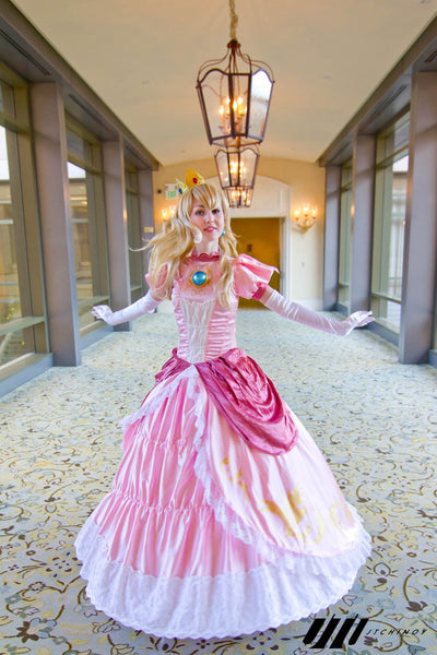 Princess Peach Dress Cosplay Costume - Princess Peach Dress Plus Size Available