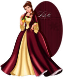 Princess Belle Red Dress Holiday Costume Christmas Belle Dress For Adult Girl