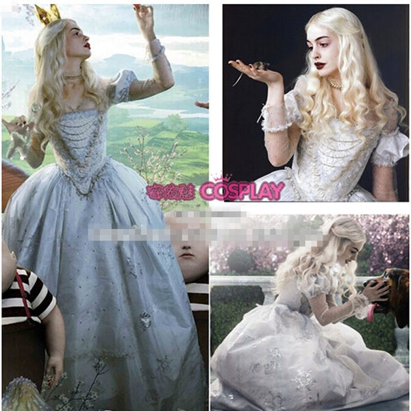 Alice Princess Queen White Dress Costume Plus Size For Girls Women Lydiacosplay Alice Princess Queen White Dress Costume Plus Size For Girls Women Lydiacosplay