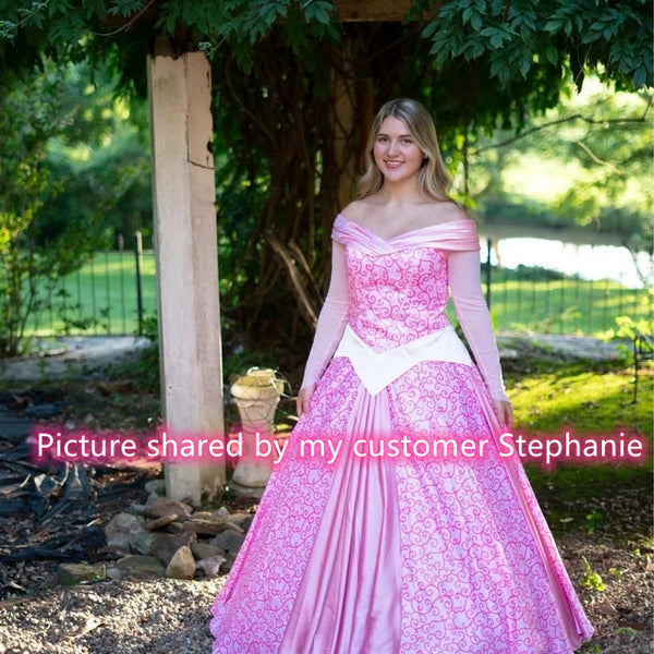 Princess Aurora Pink Dress, Pink Aurora Adult Costume – Lydiacosplay