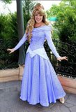 Blue Aurora Dress Sleeping Beauty Costume for Adult Women
