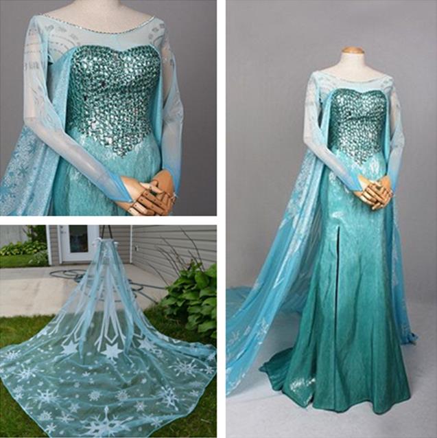 Frozen Princess Elsa Dress for Women Elsa Costume Outfits for Adults