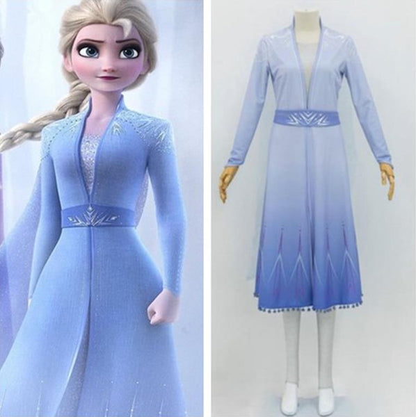 Frozen 2 New Elsa Outfit, Princess Elsa New Dress Cosplay Costume